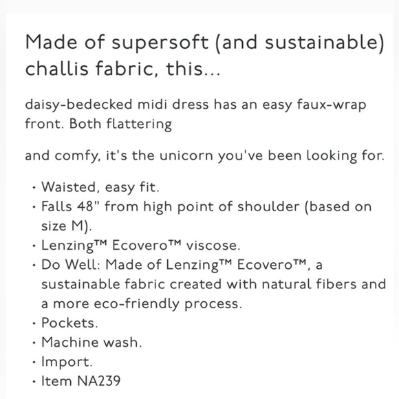 Madewell Clara Midi Dress Falling Daisies Flowy Fairy Dress Size XL - Picture 5 of 11